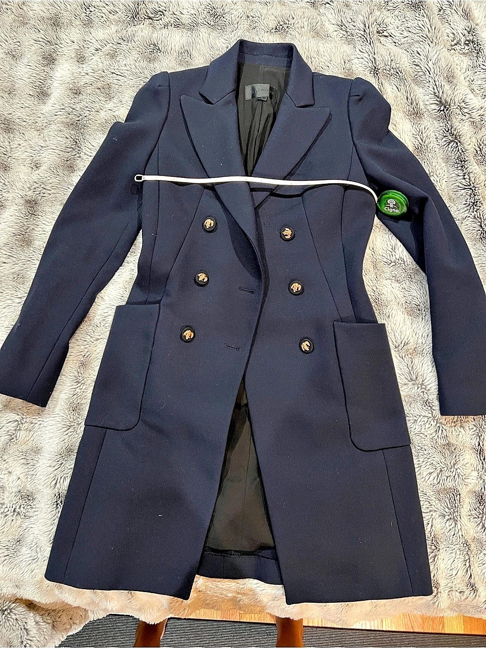 Jill Stuart XSmall Women's  statement Trench Coat Navy Blue